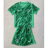 Camiseta Países Bajos Portero Primera Equipación para niños Eurocopa 2024 manga corta (+ pantalones cortos)